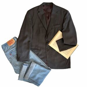 Vintage Lauren Ralph Lauren | Oversized Windowpane Wool Plaid Blazer